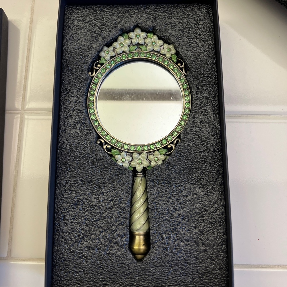 Two’s Company Australian Crystal Hand Mirror